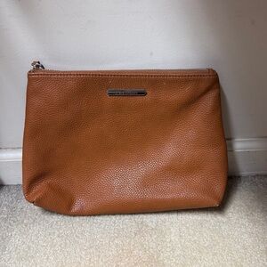Steve Madden Tan Pebbled Leather Oversized Clutch